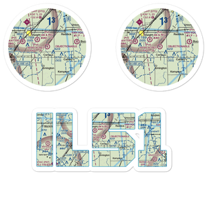 Aero Acres Airport (IL51) VFR Sectional Sticker Pack