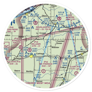 Brooks Ranch Airport (IL46) VFR Sectional Sticker (30 mile)