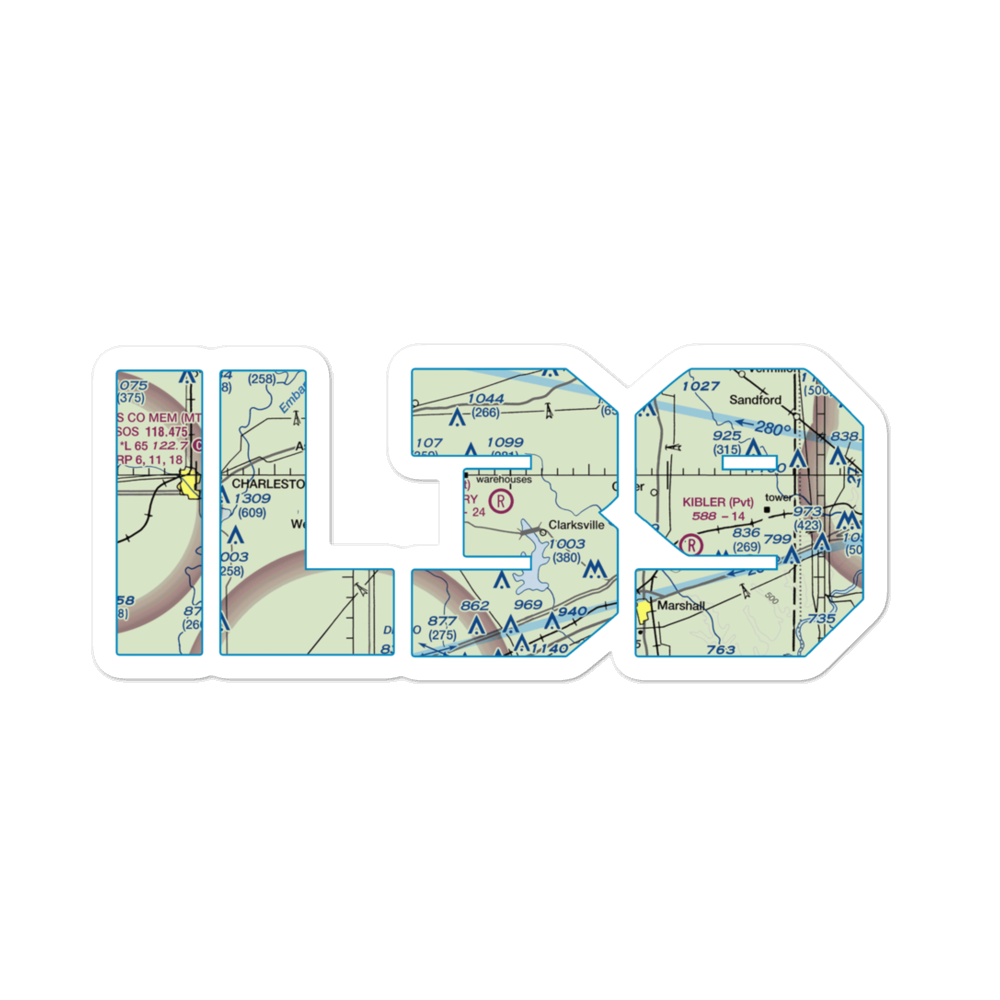 Perry RLA Airport (IL39) VFR Sectional Sticker 