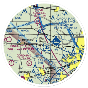 J Maddock Airport (IL38) VFR Sectional Sticker (20 mile)