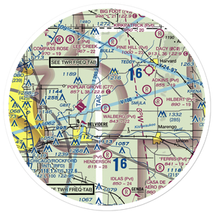 Bob Walberg Field (IL36) VFR Sectional Sticker (30 mile)