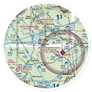 Redpath Restricted Landing Area (IL35) VFR Sectional Sticker (30 mile)