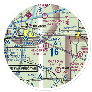 Henderson Field (IL34) VFR Sectional Sticker (20 mile)