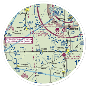 Cooch Landing Area Airport (IL31) VFR Sectional Sticker (30 mile)