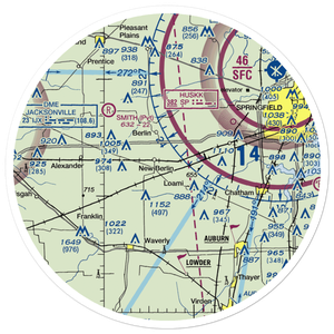 Richardson Airport (IL24) VFR Sectional Sticker (30 mile)