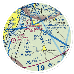 Crook Restricted Landing Area (IL18) VFR Sectional Sticker (20 mile)