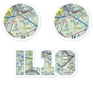 Crook Restricted Landing Area (IL18) VFR Sectional Sticker Pack