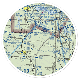 Houseman Airport (IL16) VFR Sectional Sticker (30 mile)
