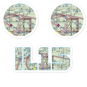 Runyan Aviation Airport (IL15) VFR Sectional Sticker Pack