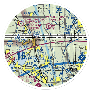 Donald Alfred Gade Airport (IL11) VFR Sectional Sticker (20 mile)