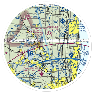 Donald Alfred Gade Airport (IL11) VFR Sectional Sticker (30 mile)