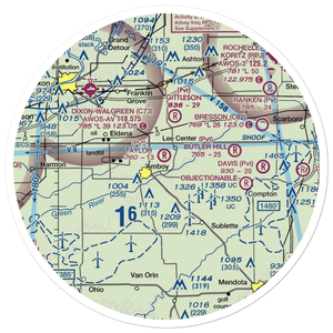 Taylor Airport (IL07) VFR Sectional Sticker (30 mile)