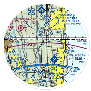 Herbert C. Maas Airport (IL02) VFR Sectional Sticker (20 mile)