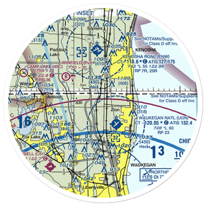 Herbert C. Maas Airport (IL02) VFR Sectional Sticker (30 mile)