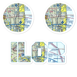 Herbert C. Maas Airport (IL02) VFR Sectional Sticker Pack
