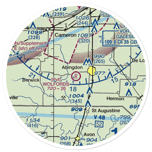 Wolford's Airport (IL01) VFR Sectional Sticker (20 mile)