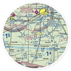 Wolford's Airport (IL01) VFR Sectional Sticker (30 mile)