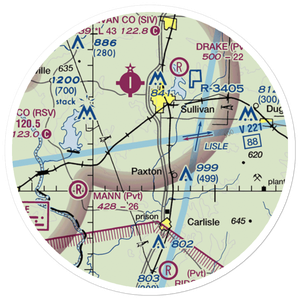 Shrum Field (II98) VFR Sectional Sticker (20 mile)