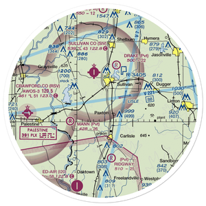 Shrum Field (II98) VFR Sectional Sticker (30 mile)