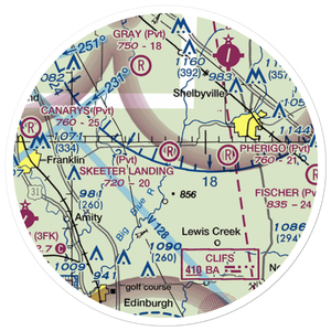 Solenberg Airport (II97) VFR Sectional Sticker (20 mile)