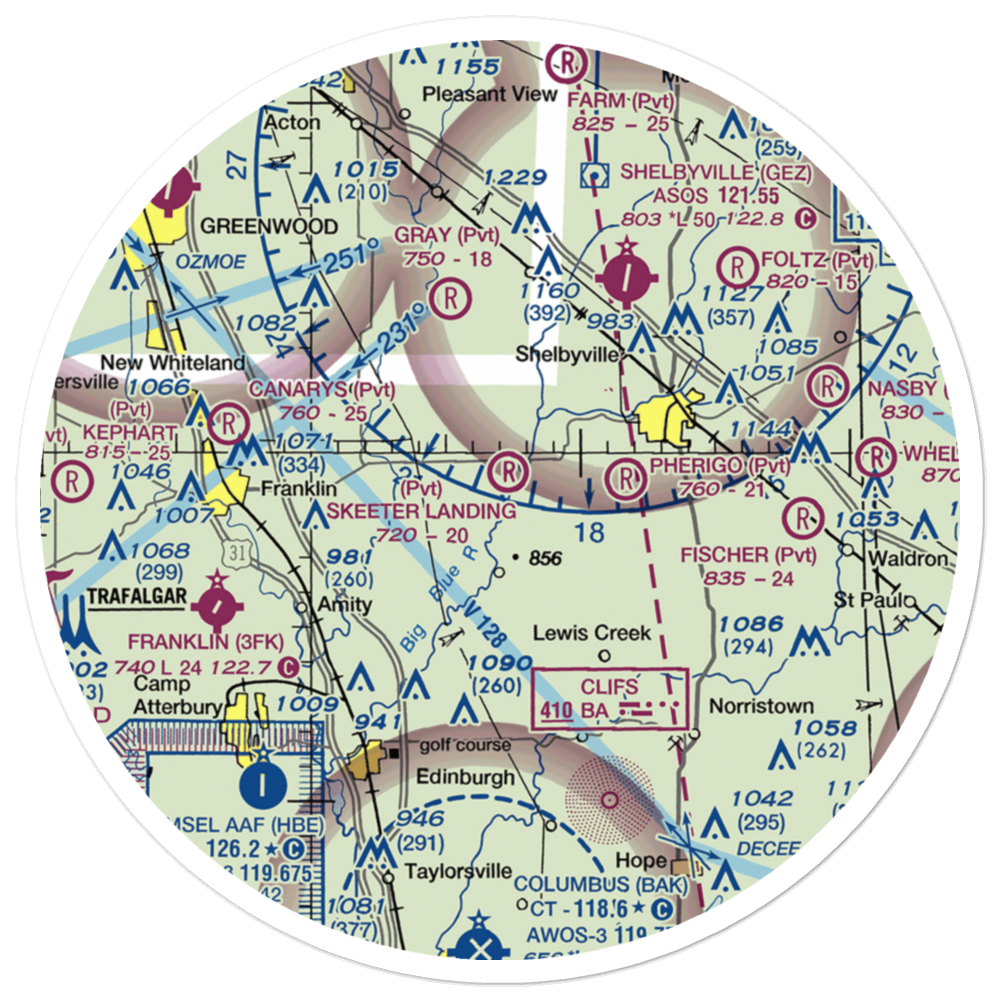 Solenberg Airport (II97) VFR Sectional Sticker (30 mile) 