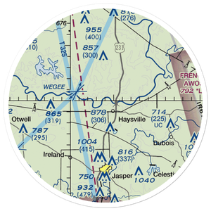 Buchta Airport (II96) VFR Sectional Sticker (20 mile)