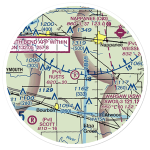 Rust's Landing Airport (II95) VFR Sectional Sticker (20 mile)