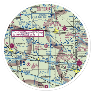 Rust's Landing Airport (II95) VFR Sectional Sticker (30 mile)