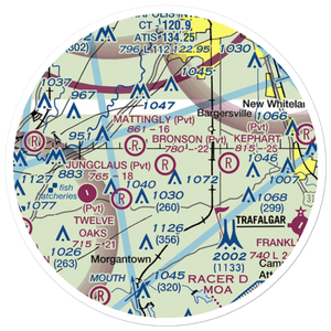 Bronson Airport (II93) VFR Sectional Sticker (20 mile)