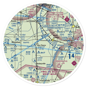 Crawford Field (II90) VFR Sectional Sticker (30 mile)