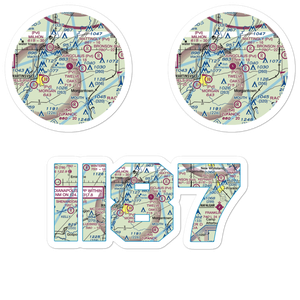 Twelve Oaks Airport (II87) VFR Sectional Sticker Pack