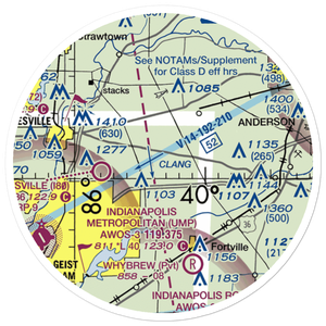 Poole Airport (II86) VFR Sectional Sticker (20 mile)