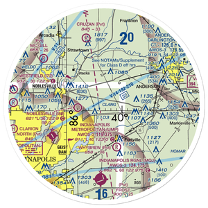 Poole Airport (II86) VFR Sectional Sticker (30 mile)