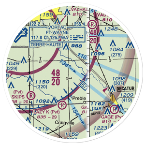 Blomenberg Airport (II85) VFR Sectional Sticker (20 mile)