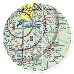 Blomenberg Airport (II85) VFR Sectional Sticker (30 mile)