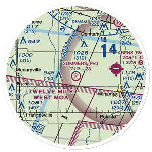 Sommers Airport (II79) VFR Sectional Sticker (20 mile)