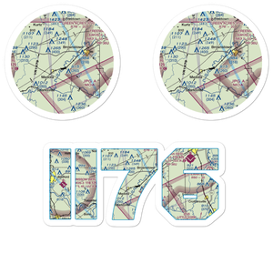 Clay Hill Farms Airport (II76) VFR Sectional Sticker Pack