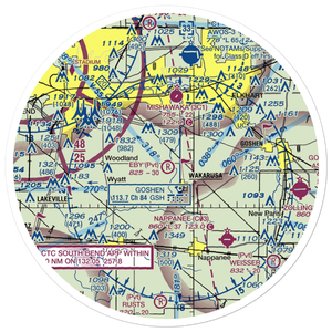 Eby Field (II74) VFR Sectional Sticker (30 mile)