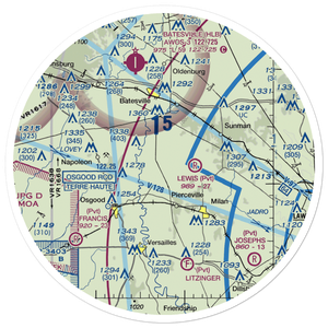 Anderson Airport (II72) VFR Sectional Sticker (30 mile)