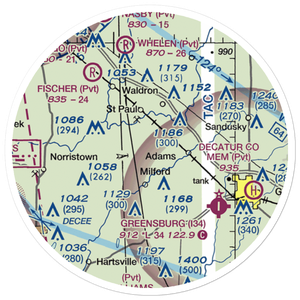 Smith Airport (II71) VFR Sectional Sticker (20 mile)
