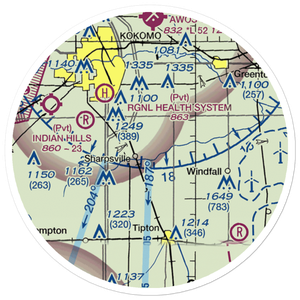 Salsbery Airport (II70) VFR Sectional Sticker (20 mile)
