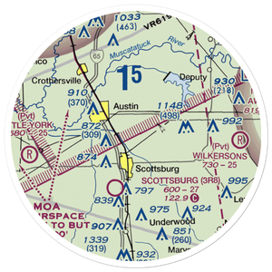 Harrod/Rose Airport (II69) VFR Sectional Sticker (20 mile)