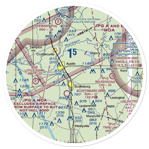 Harrod/Rose Airport (II69) VFR Sectional Sticker (30 mile)