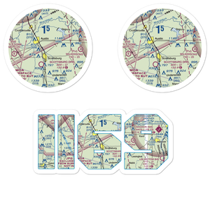 Harrod/Rose Airport (II69) VFR Sectional Sticker Pack