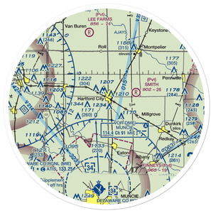 Hickory Hills Airport (II67) VFR Sectional Sticker (30 mile)