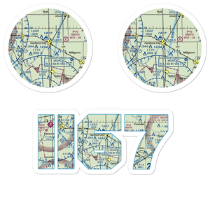 Hickory Hills Airport (II67) VFR Sectional Sticker Pack