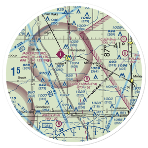 Gilmore Airport (II65) VFR Sectional Sticker (30 mile)