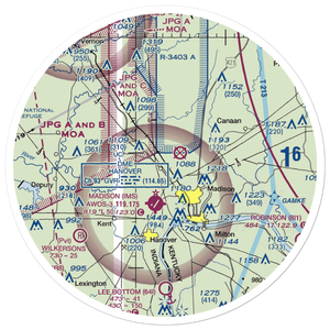 Giltner Airport (II54) VFR Sectional Sticker (30 mile)