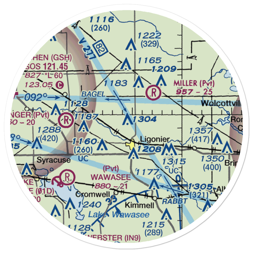 Hull Airport (II51) VFR Sectional Sticker (20 mile) 