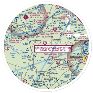 Jack Oak Airport (II50) VFR Sectional Sticker (30 mile)
